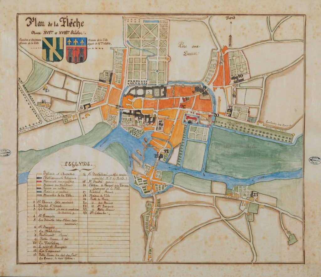 Plan de la Flèche - 17e et 18e siècles