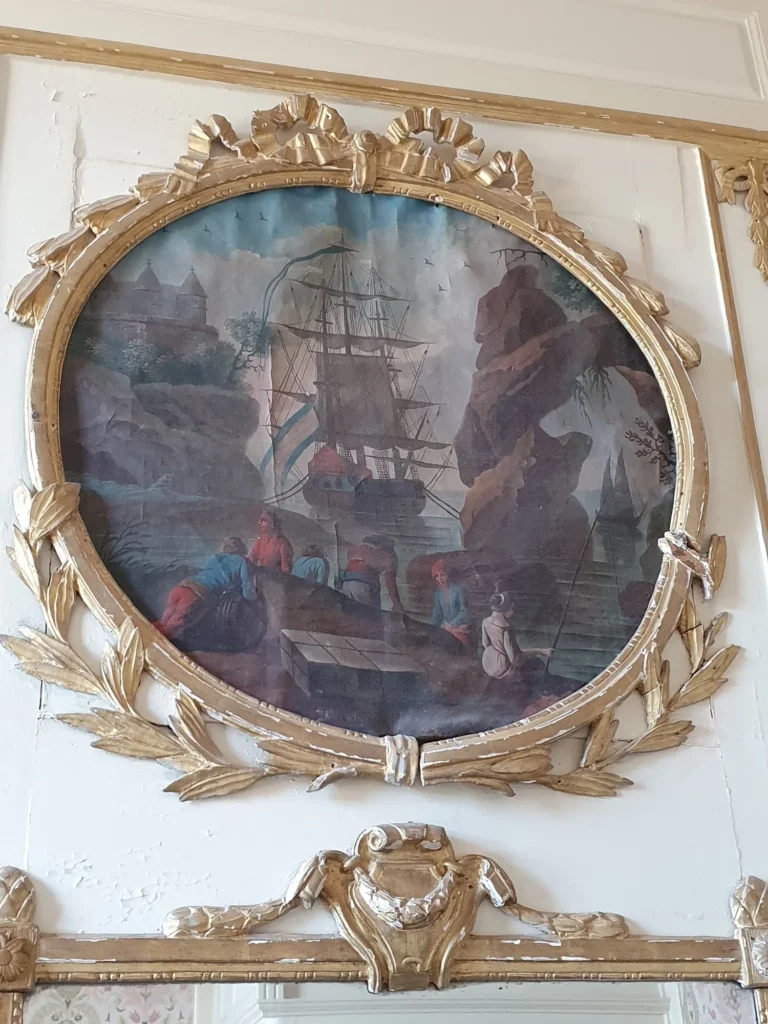 Trumeau Louis XV du XVIIIe siècle à La Templerie - troisième décor peint à restaurer
